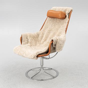 Bruno Mathsson, armchair with footstool, "Jetson", Dux samt Bruno Mathsson International.