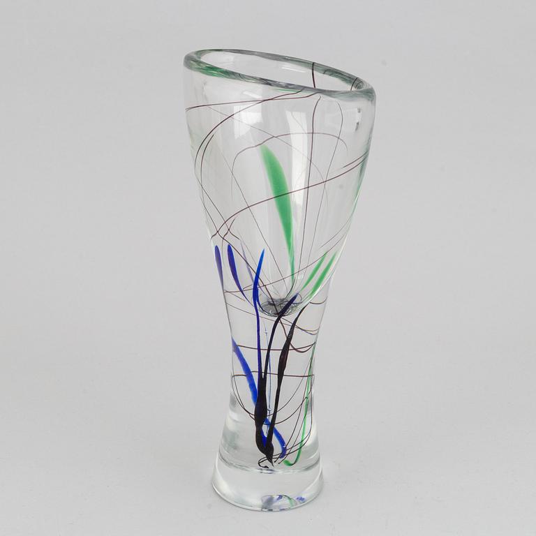 A glass vase by vicke Lindstrand,