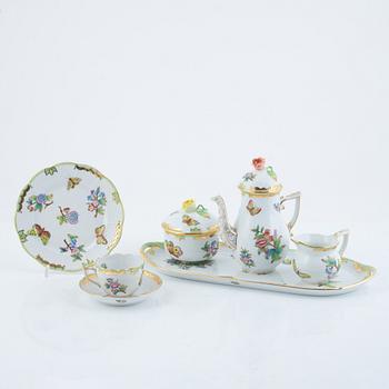 Herend coffee service, 16 pieces, porcelain, "Queen Victoria", Hungary.