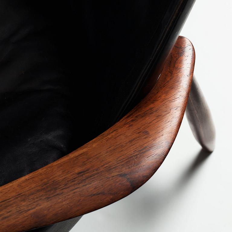 Ib Kofod-Larsen, a palisander "Elisabeth", easy chair, model "U 65", Christensen & Larsen, Copenhagen, Denmark, 1950-60's.