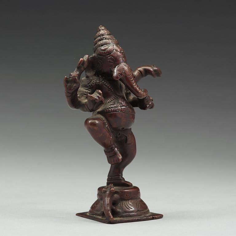 A bronze figure of Ganesha, India, 20th Century.