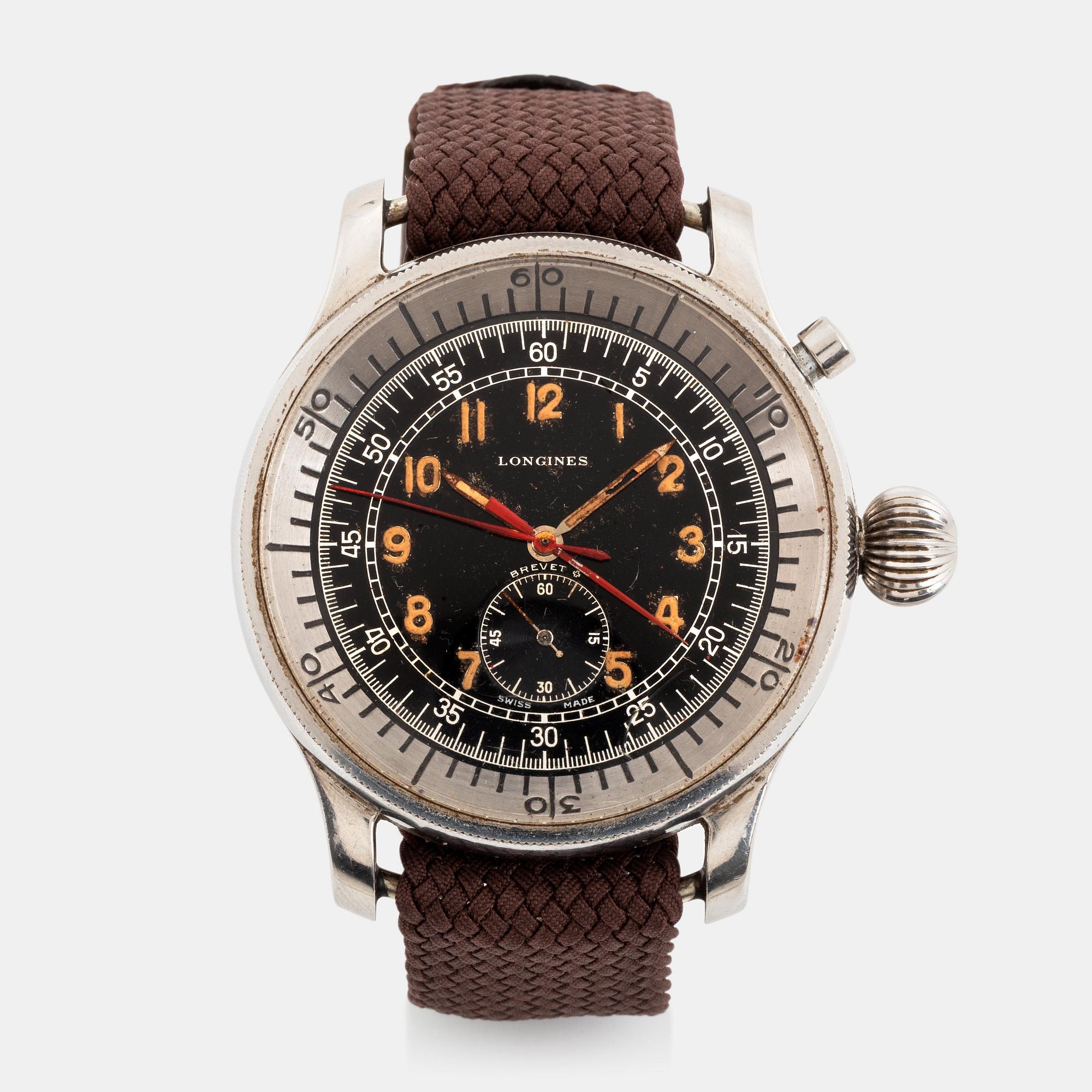 Longines, single button flyback-chronograph, "Oversized".