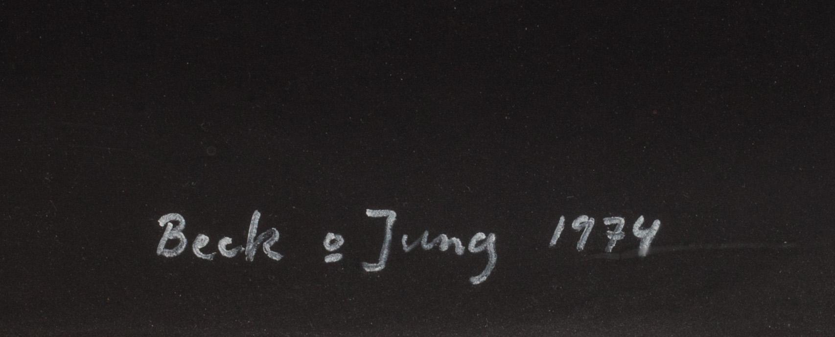 BECK & JUNG, 2 st. (HOLGER BÄCKSTRÖM & BO LJUNGBERG),  färgserigrafi, signerade o numrerade, daterade 1974.