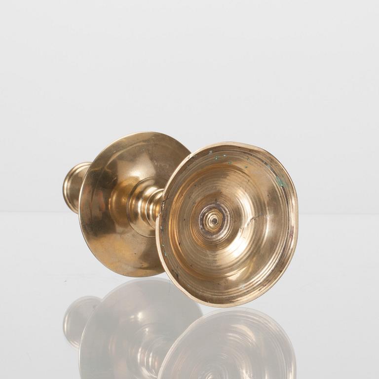 LJUSSTAKE, brons, möjligen Flandern 1500/1600-tal.