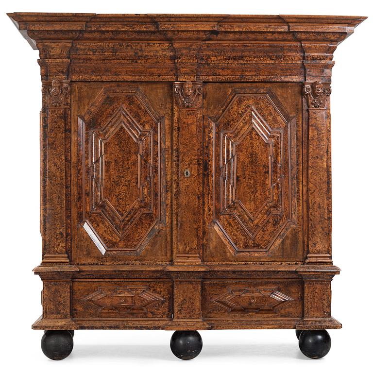 A Swedish 18th century Baroque cupboard.