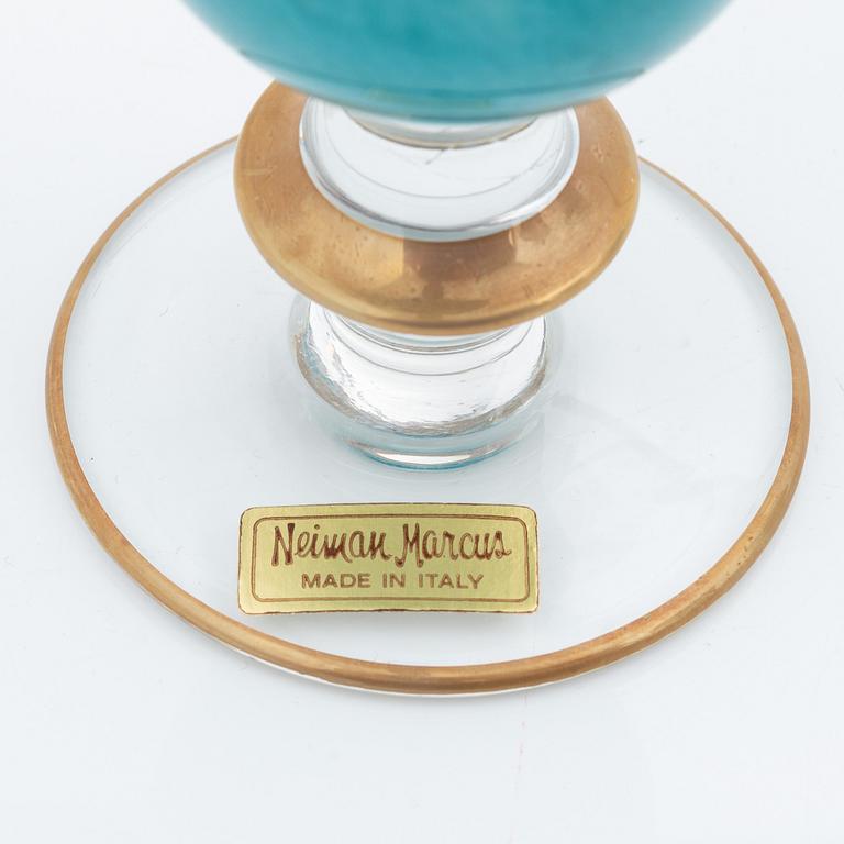 A group of six wine glasses, Neiman Marcus, Italy.