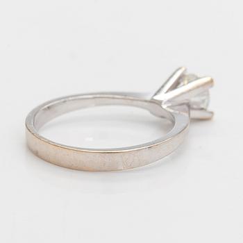 Ring, briljantslipad diamant, 14K vitguld.