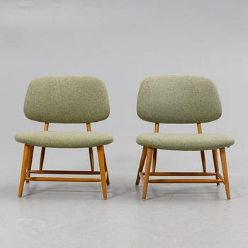 Alf Svensson, Armchairs, a pair, TeVe, Bra Bohag. Studio Ljung's industries, Malmö, 1950s.