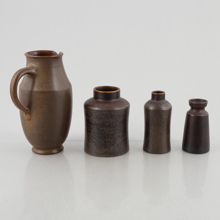 Erich & Ingrid Triller, four stoneware vases, Tobo.