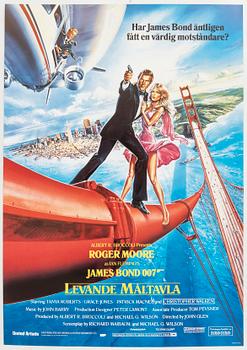 A Swedish movie poster James Bond "Levande måltavla" (A View to  Kill) 1985.