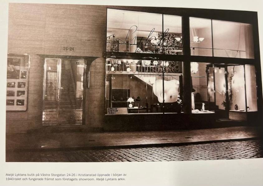 Hans Bergström, takkrona, ateljé Lyktan, Åhus 1930-40-tal.