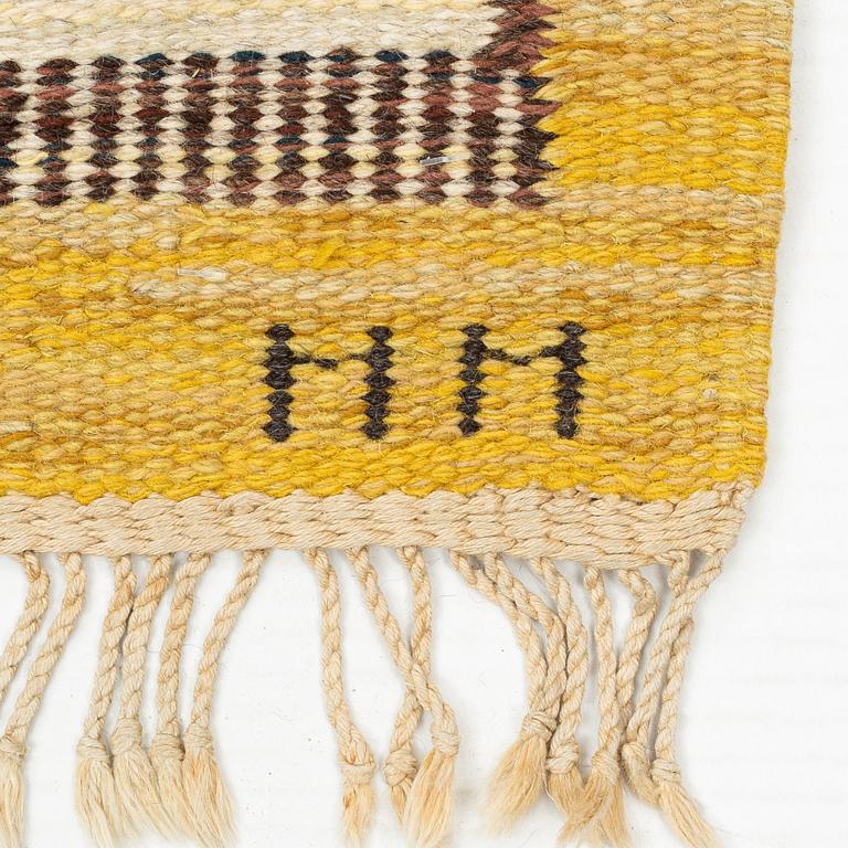 Märta Montelius, a carpet, flat weave, ca 281 x 130 cm, signed JLH MM.