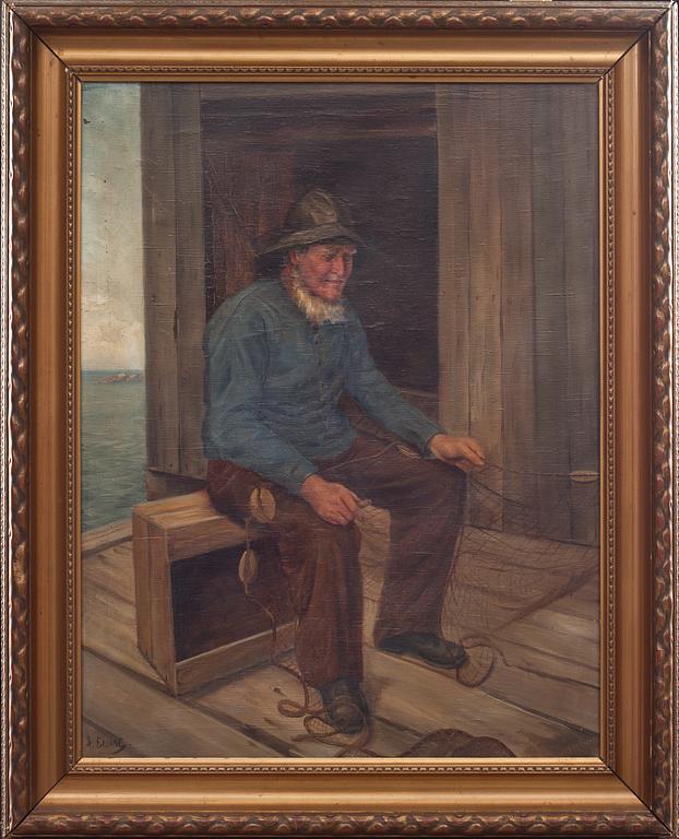 OKÄND KONSTNÄR, olja på duk, signerad.