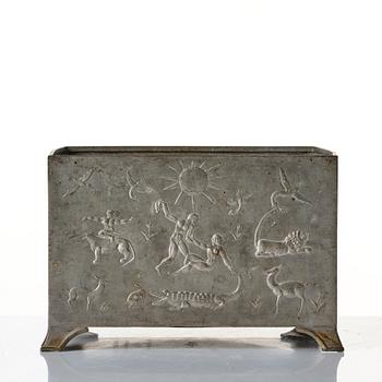 Nils Fougstedt, a pewter jardiniere, Svenskt Tenn, Stockholm, Sweden 1928.