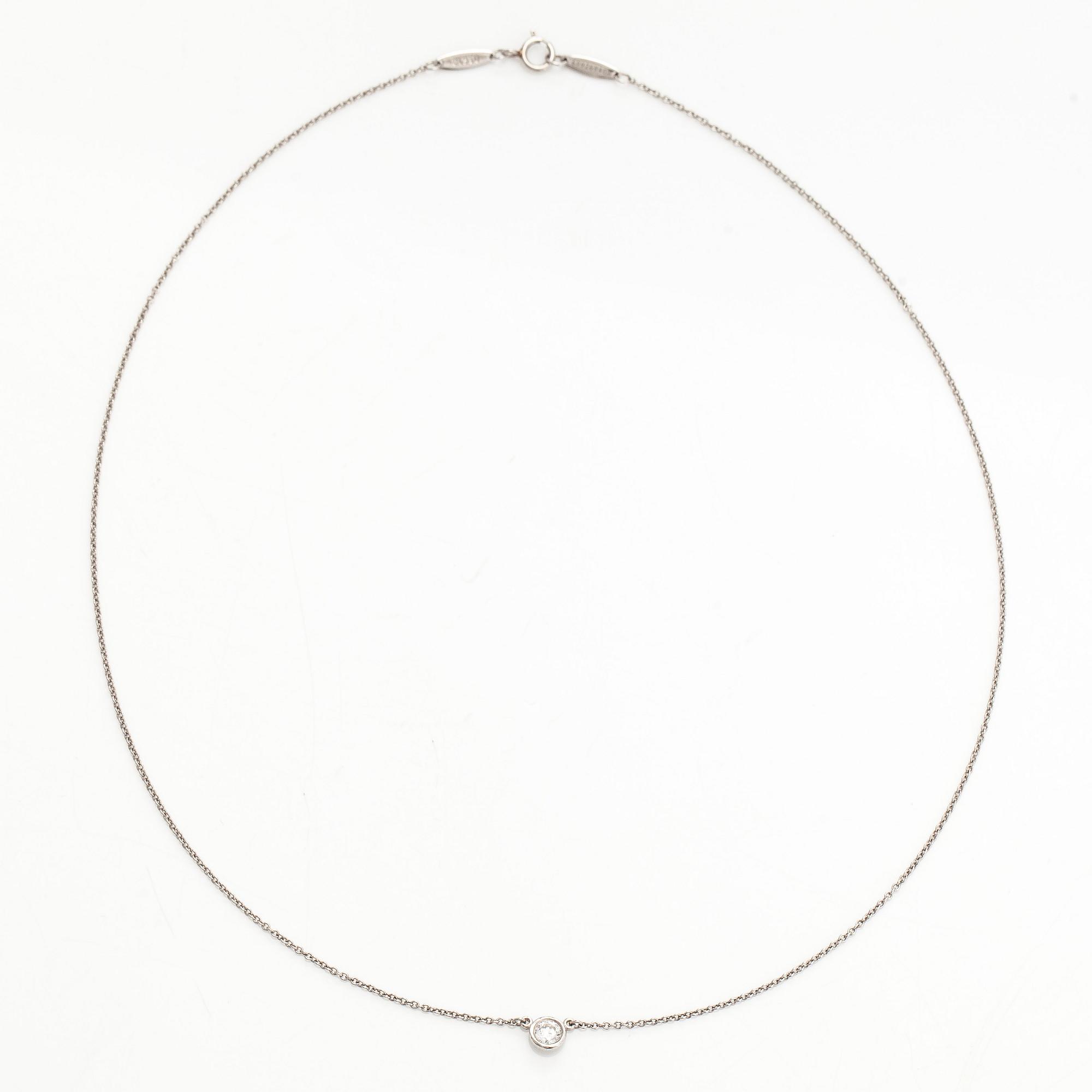 Tiffany & Co, Elsa Peretti, kaulakoru, "Diamonds by the Yard", platinaa ja briljanttihiottu timantti.