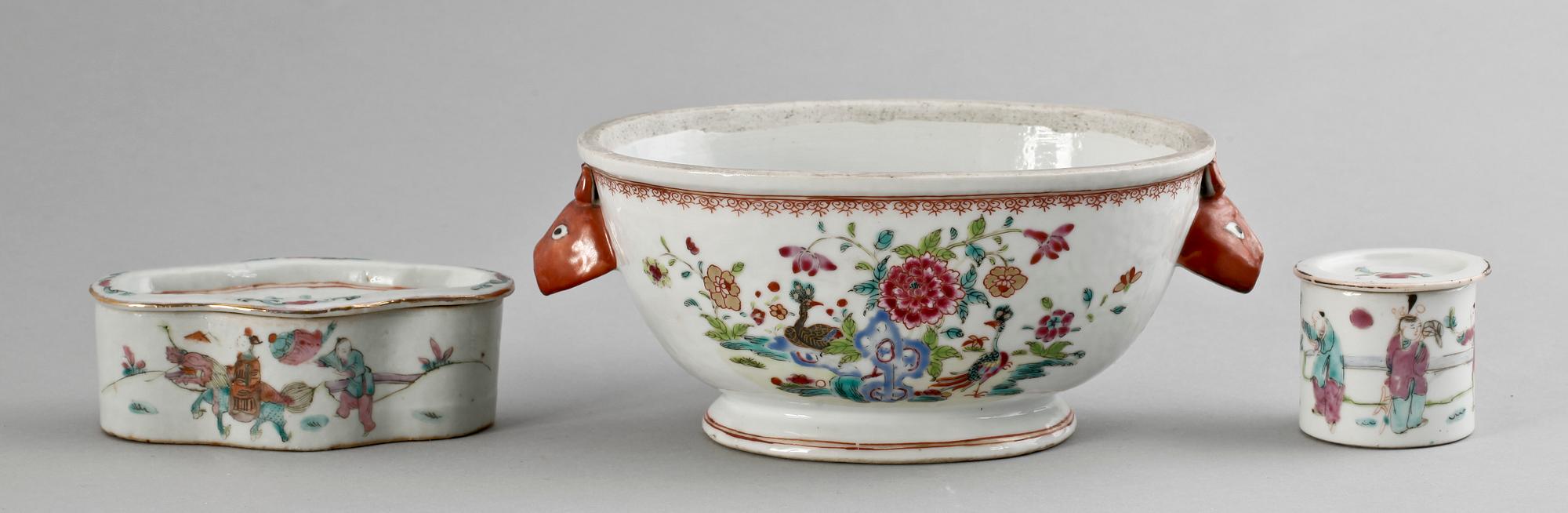 PARTI KINAPORSLIN, 6 delar, Kina 1700-1900-tal.