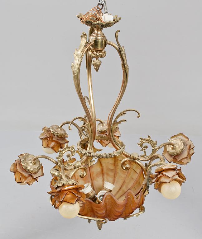 LJUSKRONA, rokokostil, 1900-talets andra hälft. Höjd 75 cm.