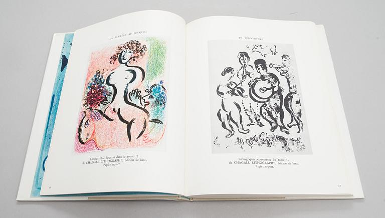 Two books, 'Chagall Lithographe III' and 'Chagall Litographe IV', 1969 and 1974.