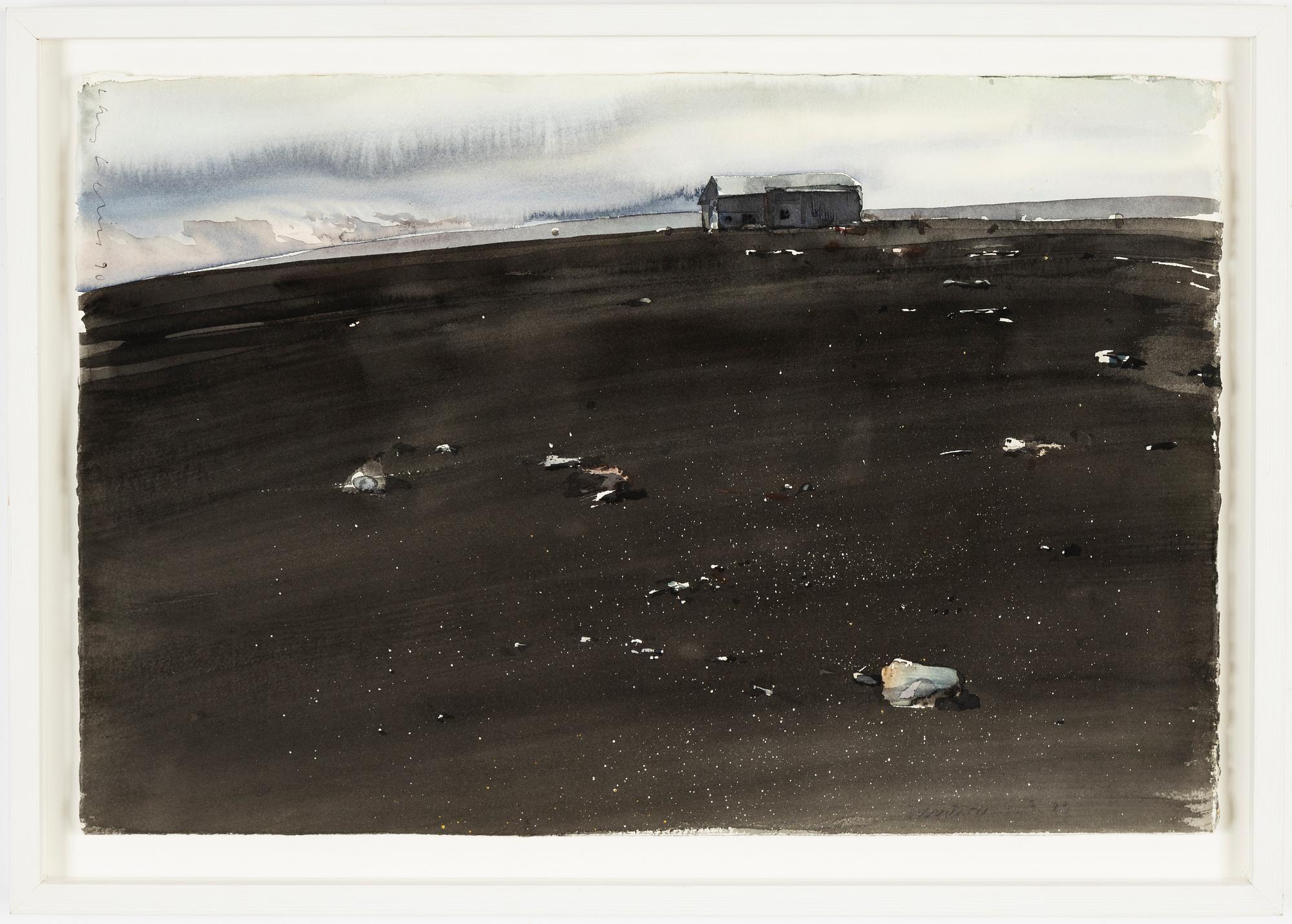 Lars Lerin, watercolour, signed Lars Lerin and dated -90.