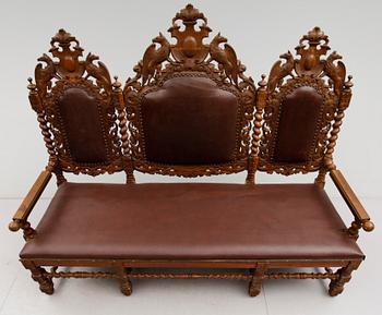 SOFFA, barockstil, omkring år 1900.