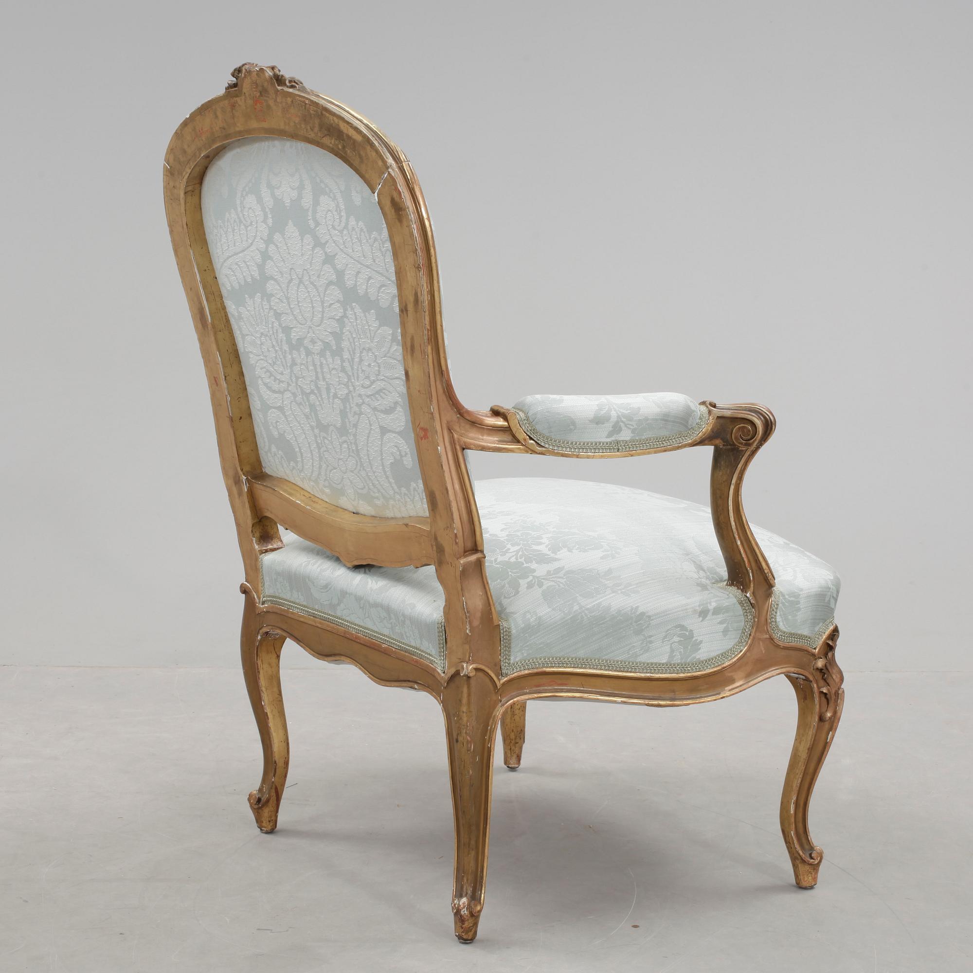 KARMSTOL, rokokostil, 1800-talets andra hälft.