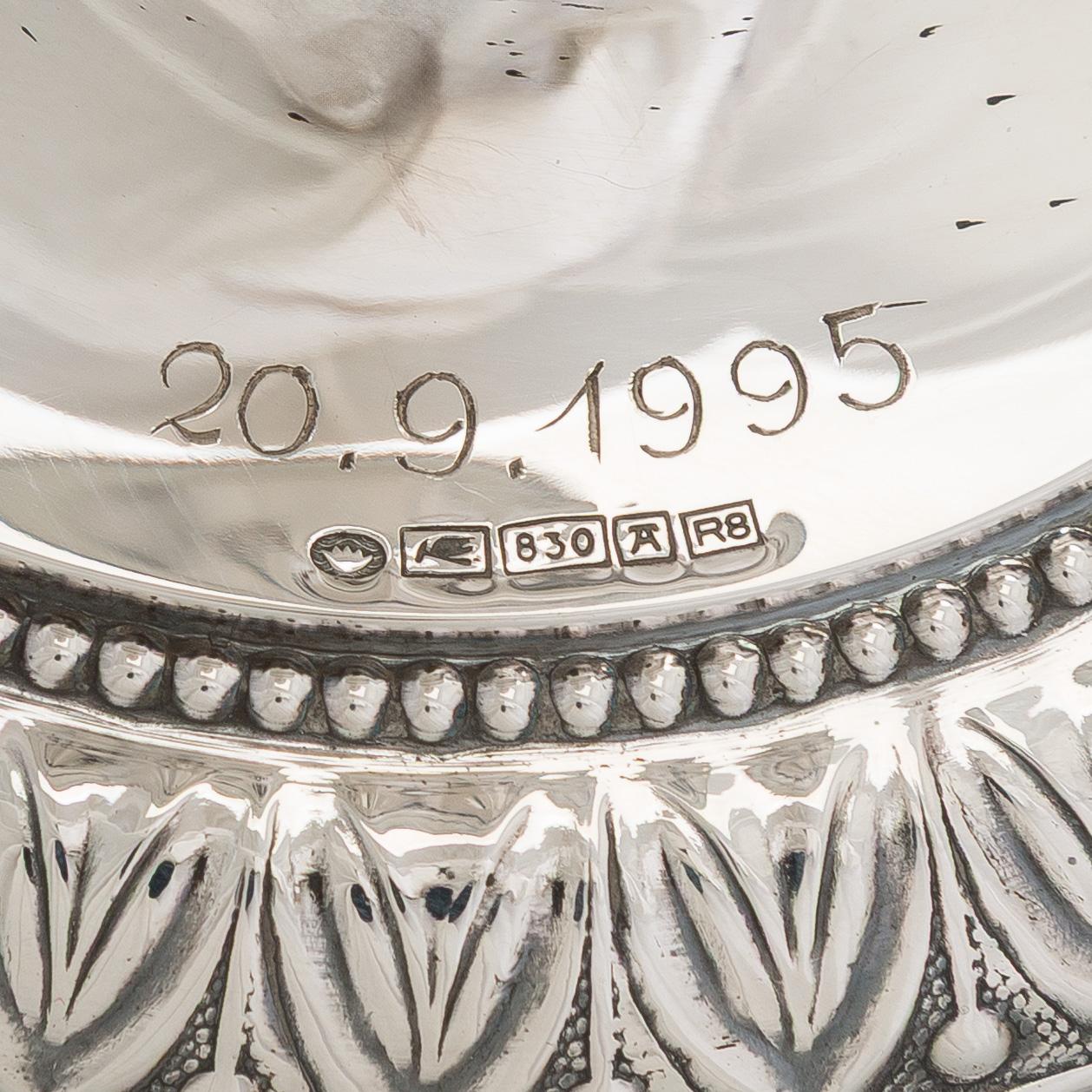A pair of silver candlesticks, Kultateollisuus Turku 1994.