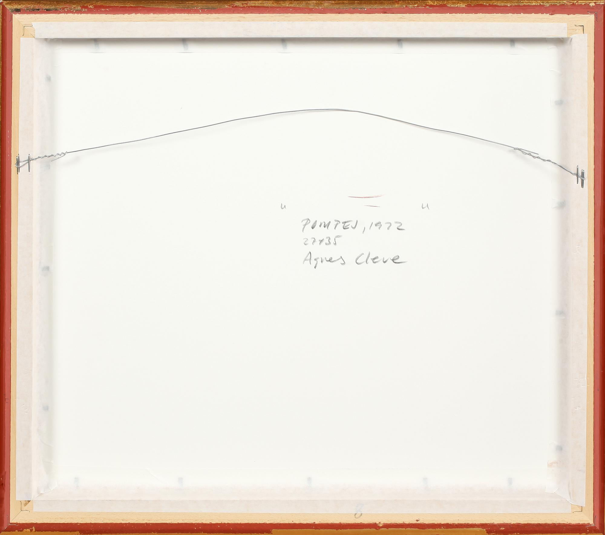 AGNES CLEVE, pastell, signerad och daterad pompej 1922.