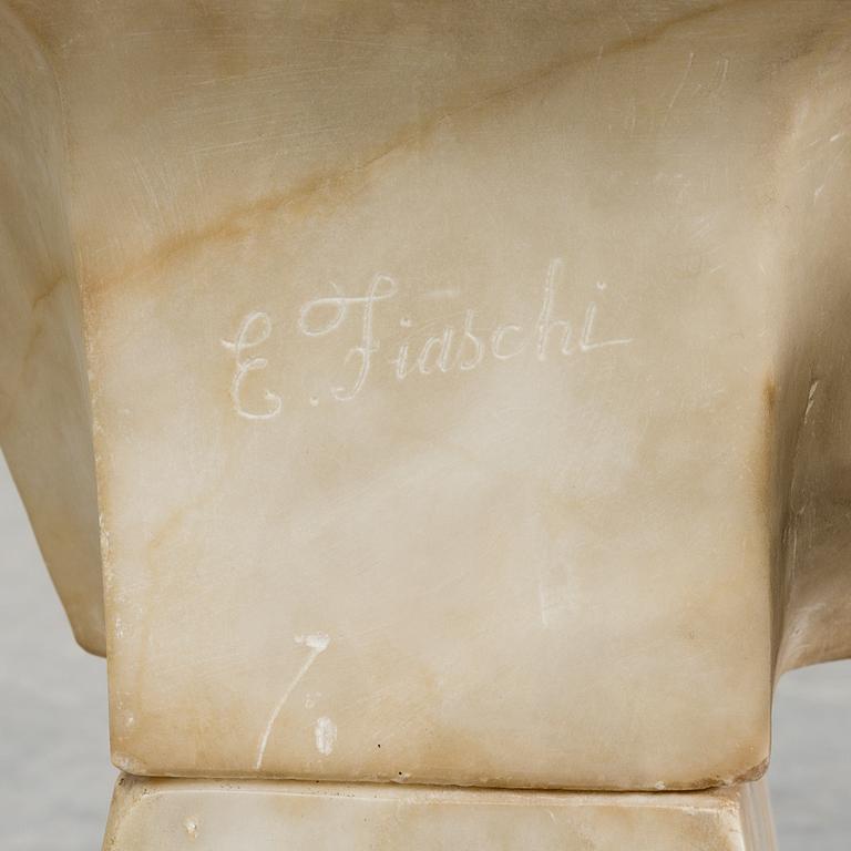 EMILIO FIASCHI, sculpture, alabaster, signed E. Fiaschi.