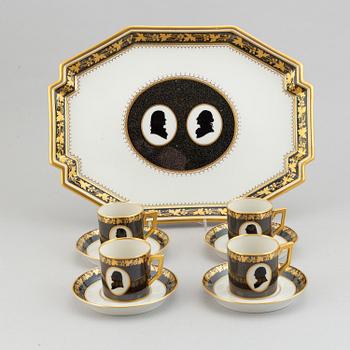 A Royal Copenhagen colonial coffee service, Denmark (9 pieces).