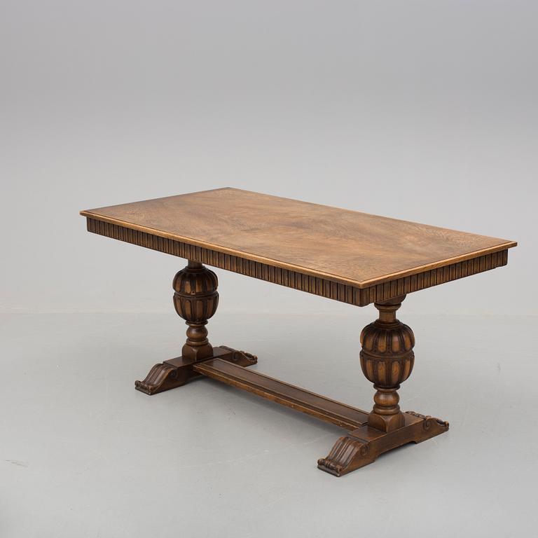 MATBORD/BIBLIOTEKSBORD, art deco,"Charles", Axel Einar Hjort, samt STOLAR, 4+2, "Cronwall", Nordiska Kompaniet,1940-tal.