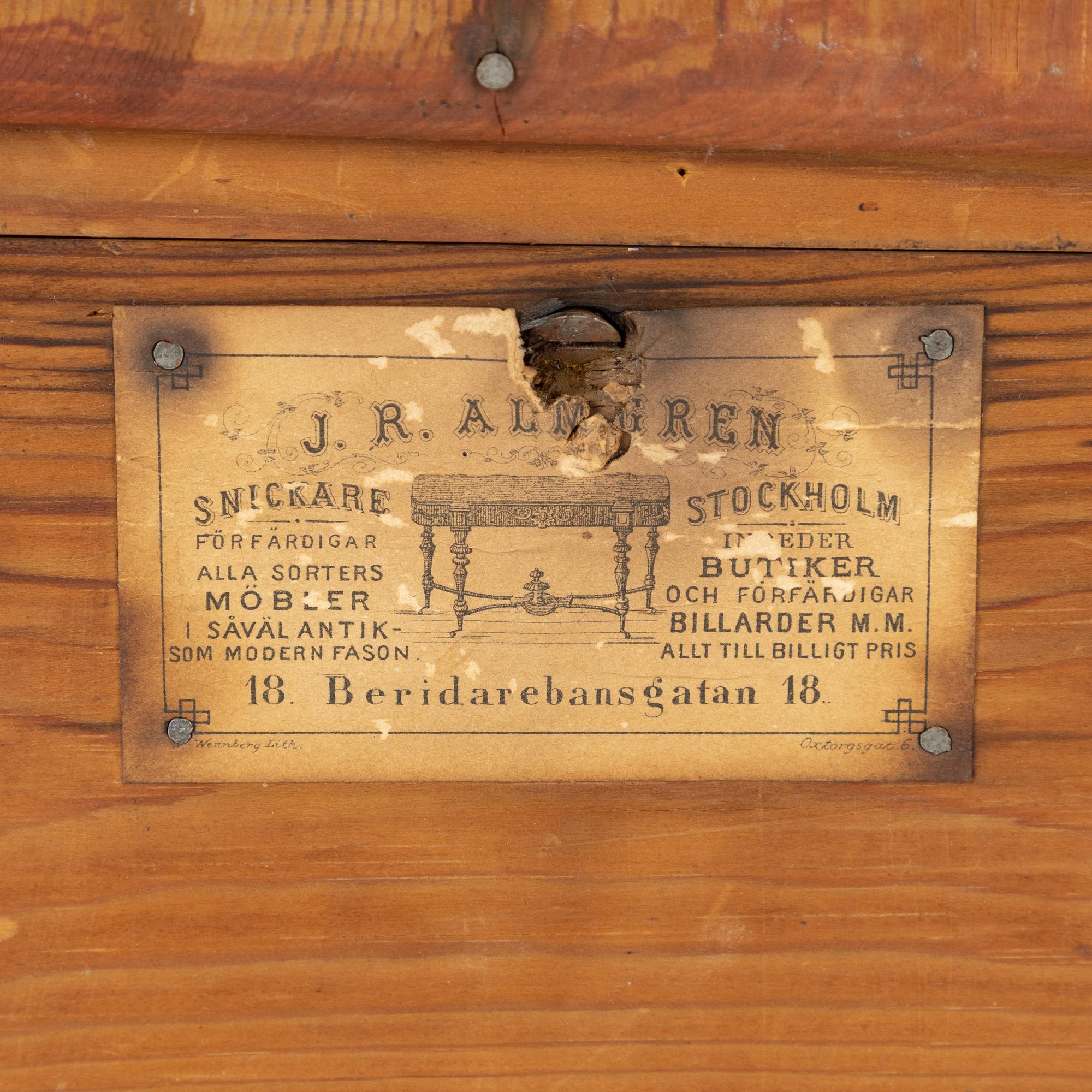 Spegel, J.R. Almgren, sent 1800-tal.