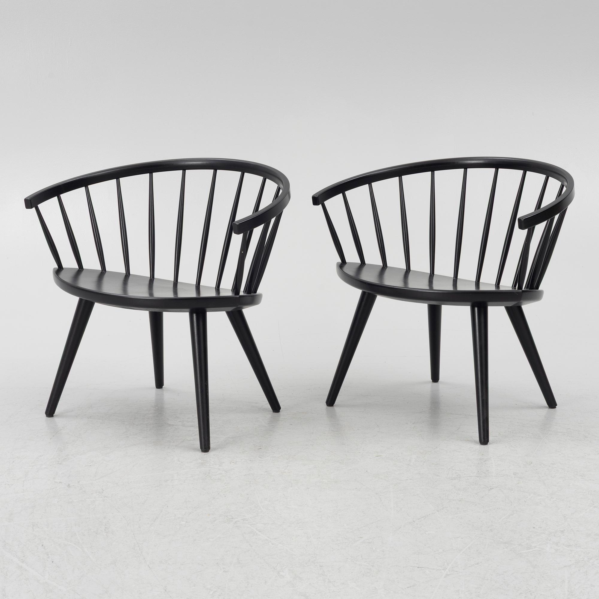 Yngve Ekström, chairs, a pair of 'Arka' chairs, Stolab.