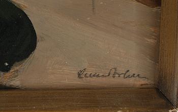 SIXTEN LUNDBOHM, olja på pannå, sign o dat 1952.