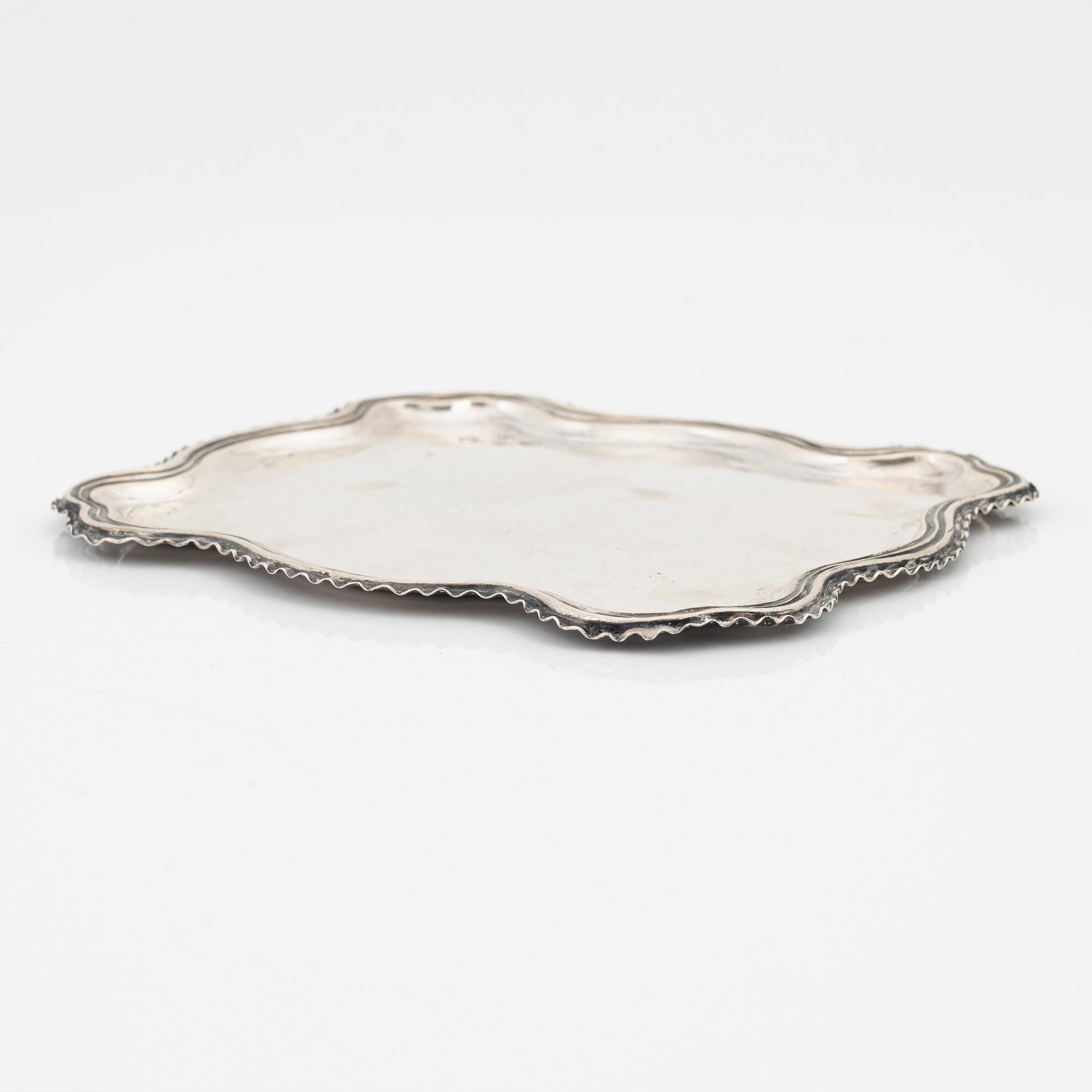 A Russian Silver Platter, Assay Master Stepan Belkin, Alderman Fedor Petrov, Moscow 1781.