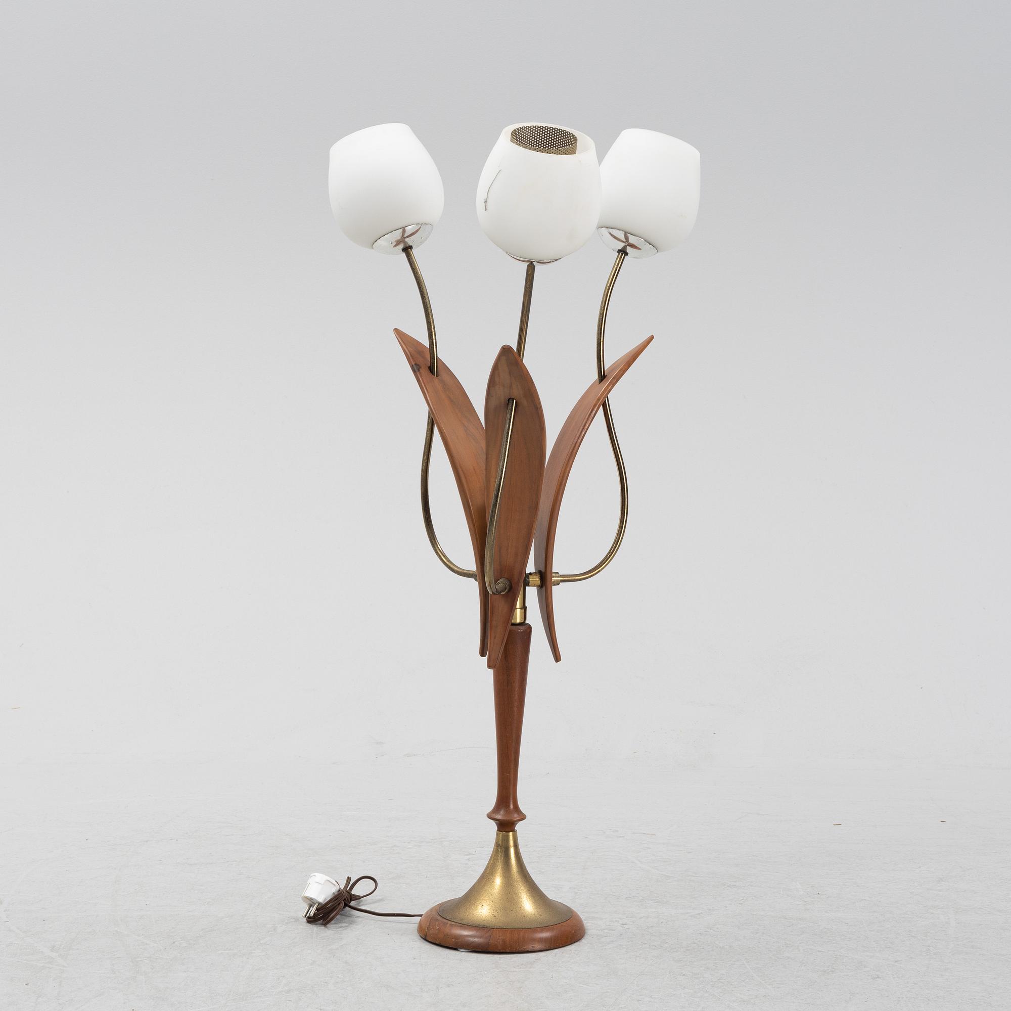 A mid century modern table lamp.