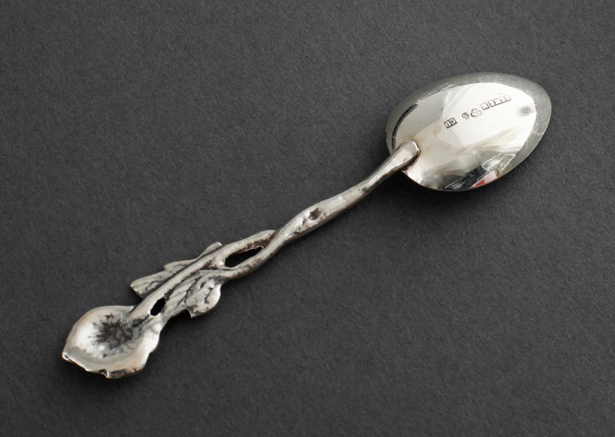 22 swedish silver spoons and one ladle, from the 19th and 20th century.