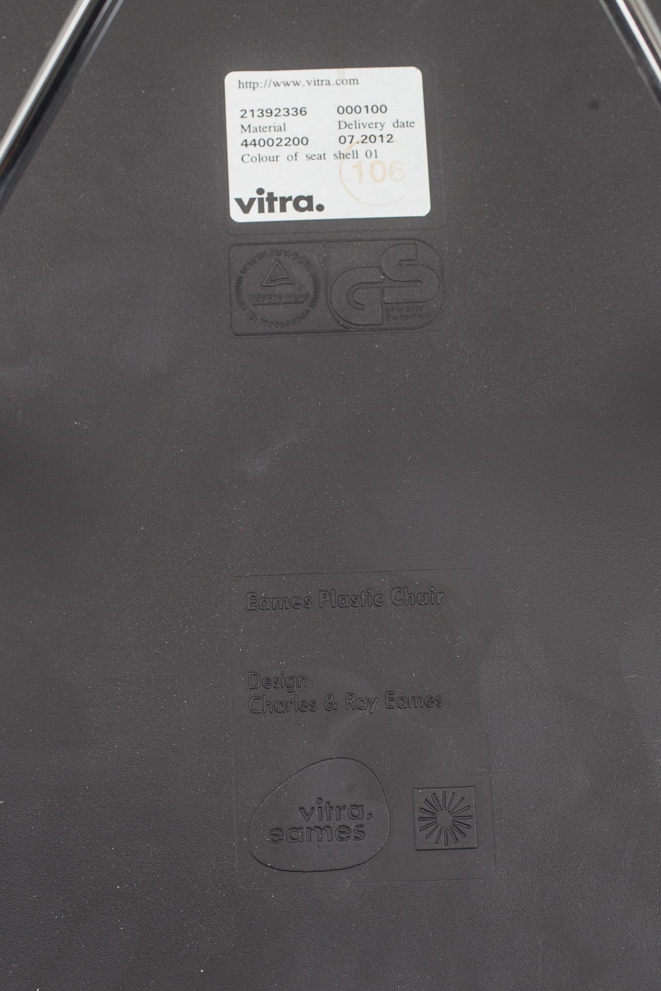 STOLAR, 4 st. "DSR", Charles och Ray Eames, Vitra.