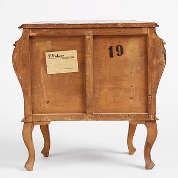 An Italian Louis XV-style bombé commode, later part 19th century.