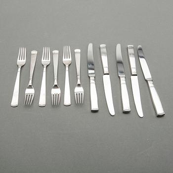 A Swedish 20th century 22 pcs silver cutlery mark of GAB 1970, total weight 617 gr.