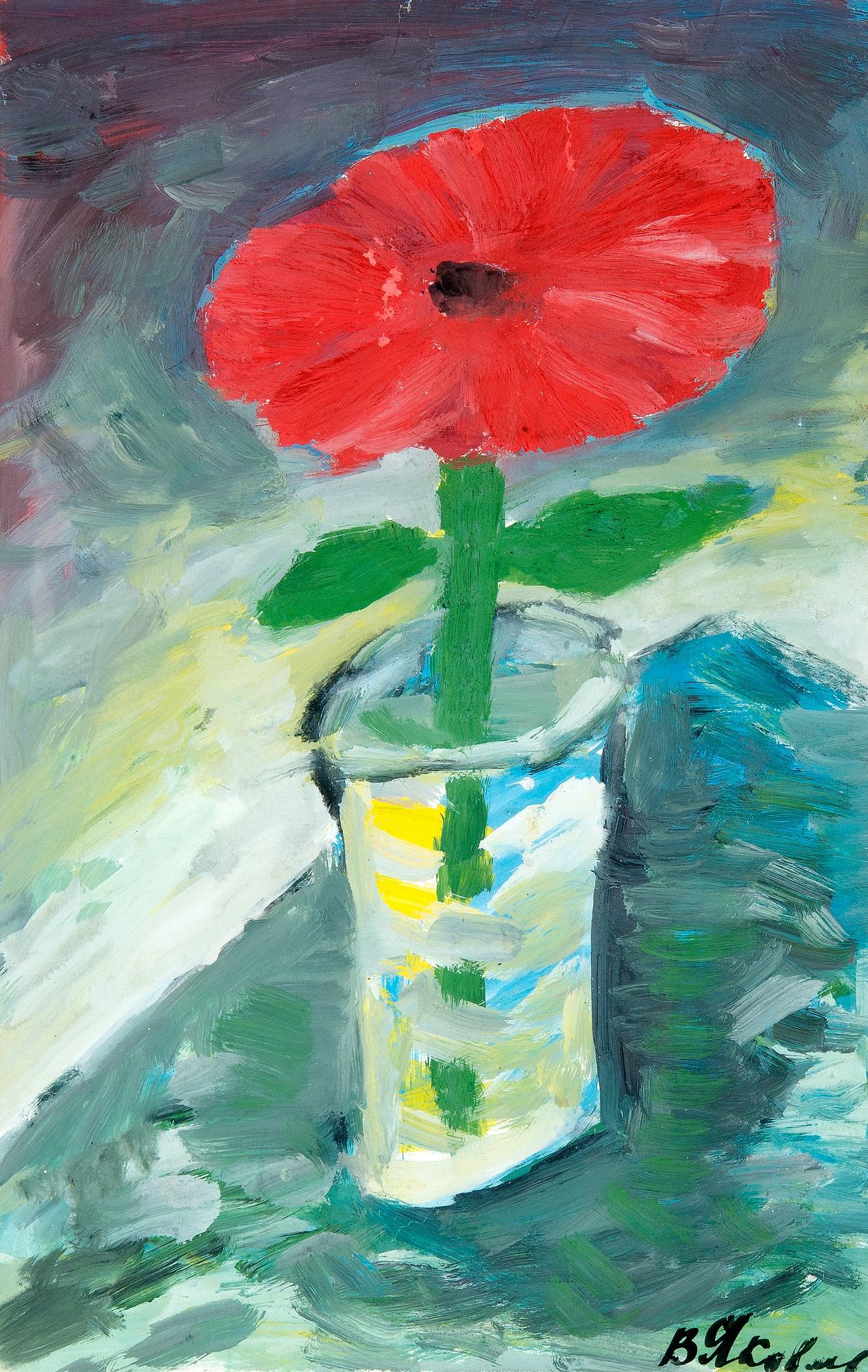 Vladimir Yakovlev, RÖD BLOMMA I VAS.