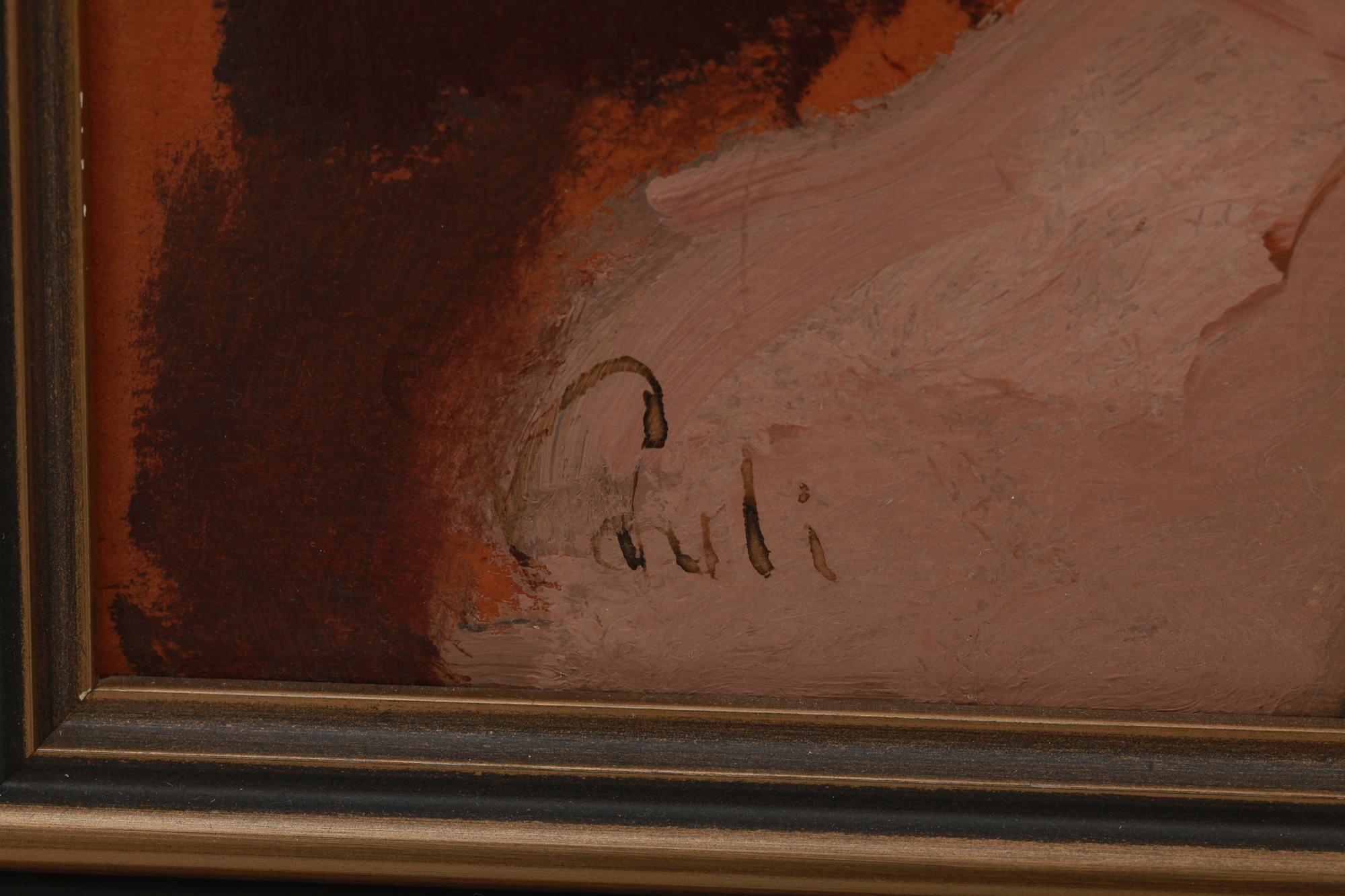 GEORG PAULI, olja på pannå, sign.