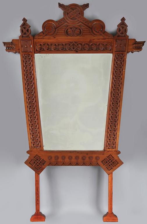 SPEGEL, fornnordisk stil, Norge omkring sekelskiftet 1900.