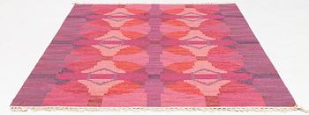 Judith Johansson, a carpet "Rödösund", flat weave, c 275 x 199 cm, signed JJ.