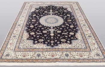 Matta, Nain, part silk, s.k 6LAA, ca 300 x 200 cm.