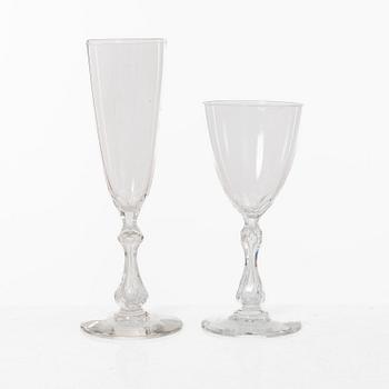 An 118-piece glass service, late 19th century.