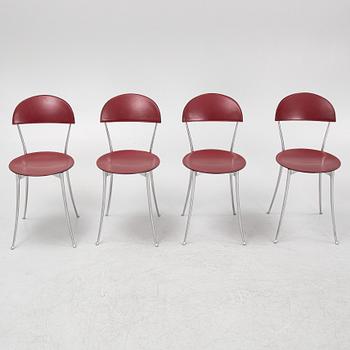 Enzo Mari, stolar, 4 st, "Tonietta", Zanotta, Italien.