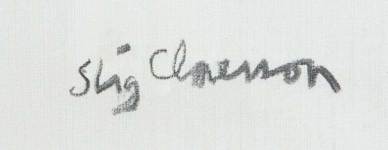 Stig (Slas) Claesson, Nainen sinisillä korvakoruilla.