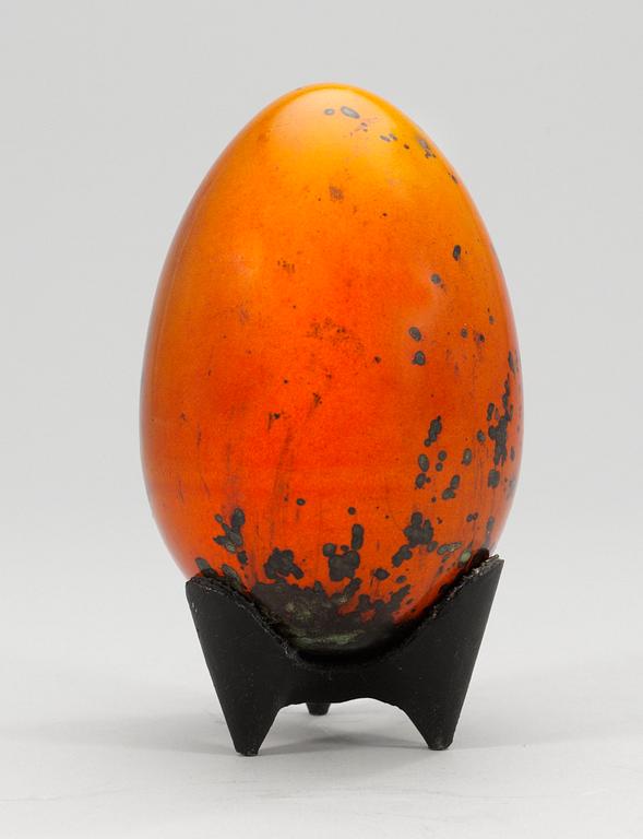 A Hans Hedberg faience egg, Biot, France,