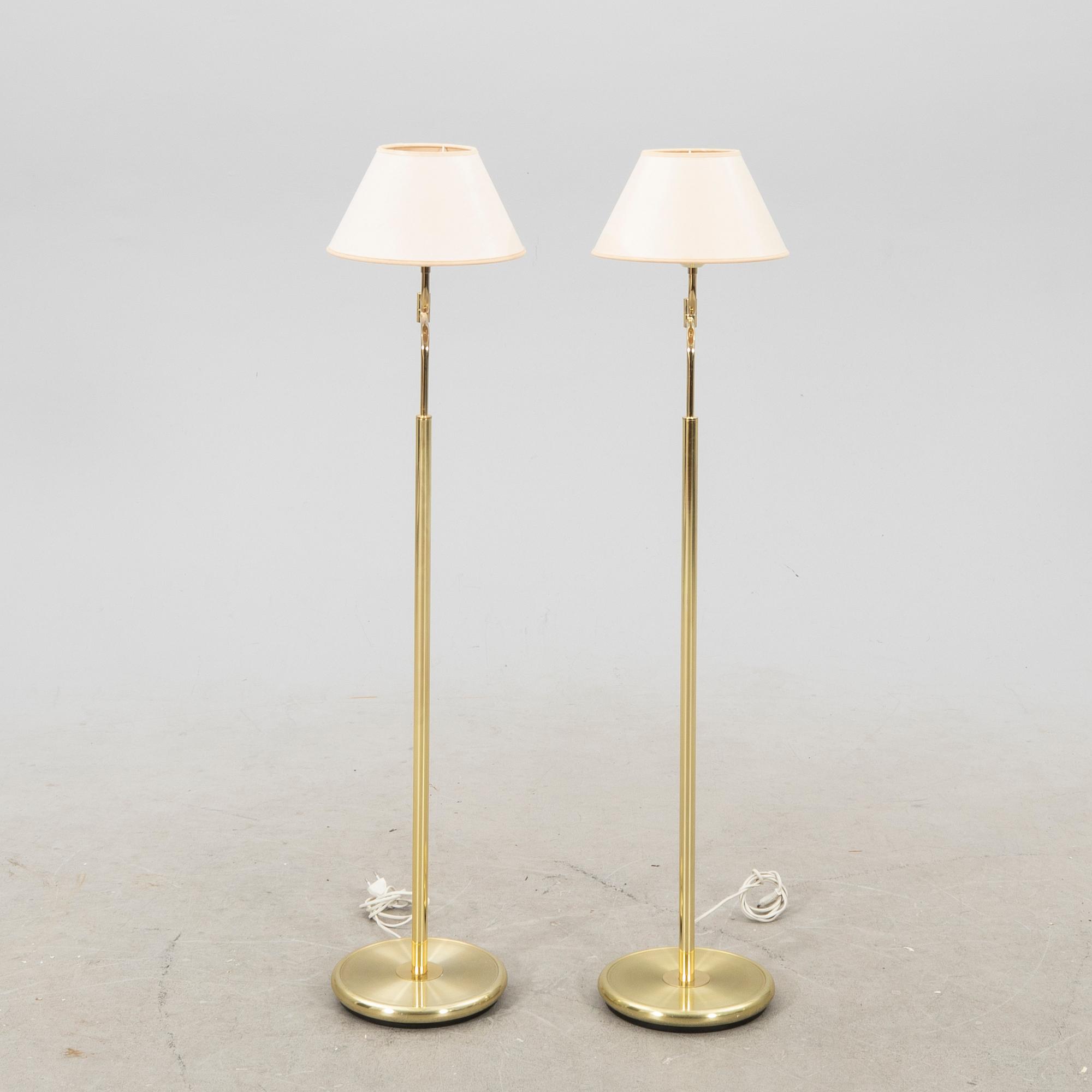 Golvlampor 1 par, Belysia AB Sweden, 1900-talets senare hälft.