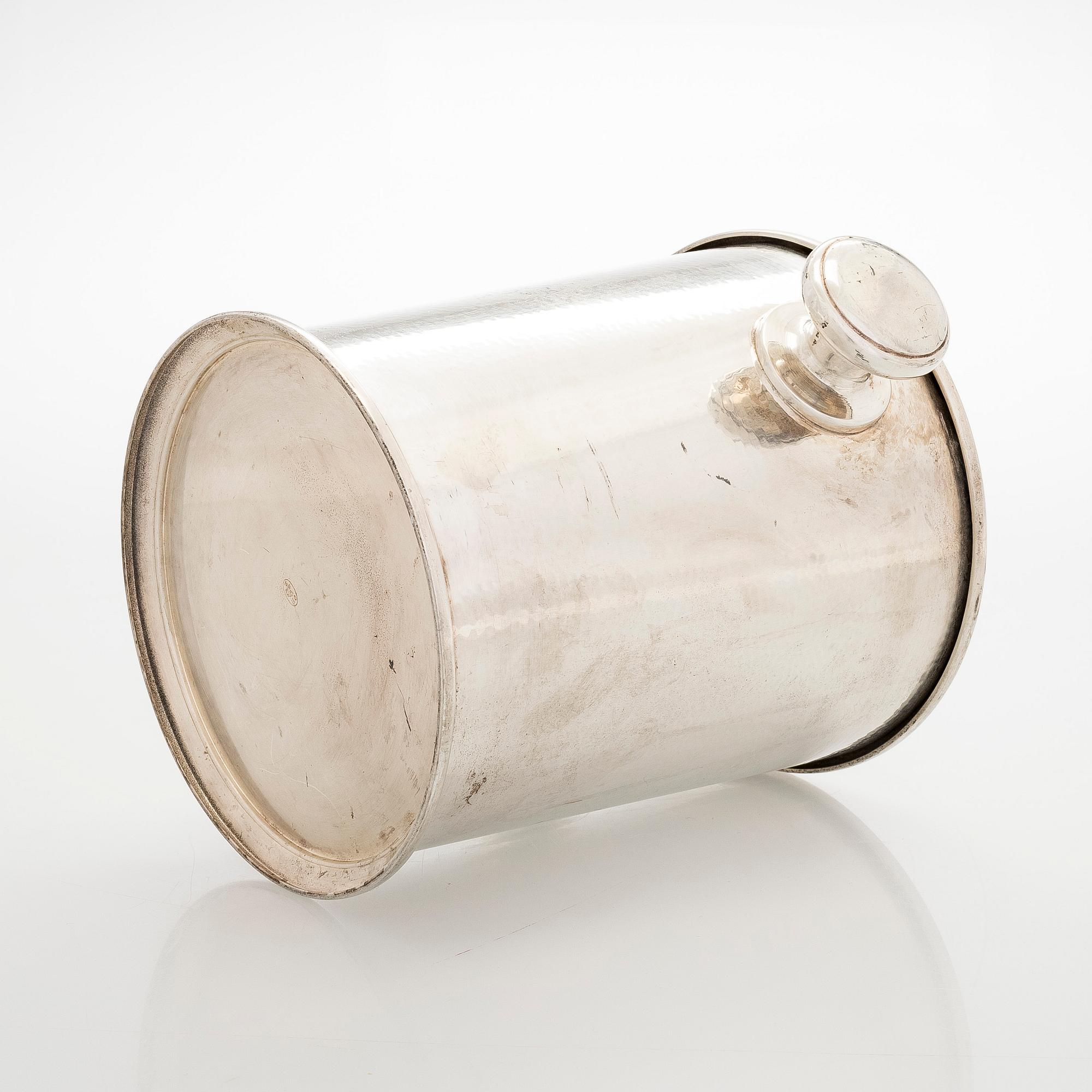 Samppanjajäähdytin, Art deco, Orfèvrerie Francaise, Ranska, 1800 / 1900-lukujen vaihde.